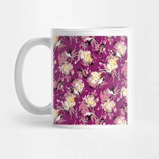 Seamless Pattern Beautiful Flower Mug